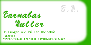 barnabas muller business card